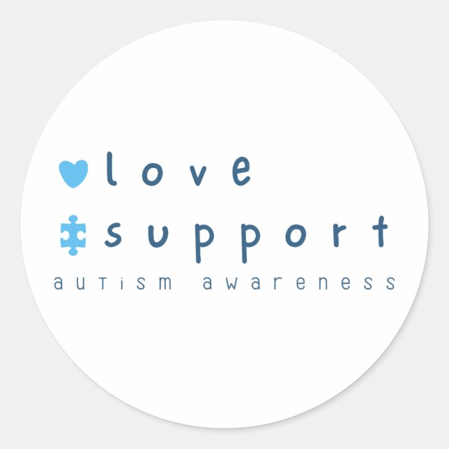 sensibilización sobre el autismo Pegatinas de apoy (Anverso)