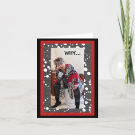 Sentado con humor TODAVÍA en una tarjeta de bicicl