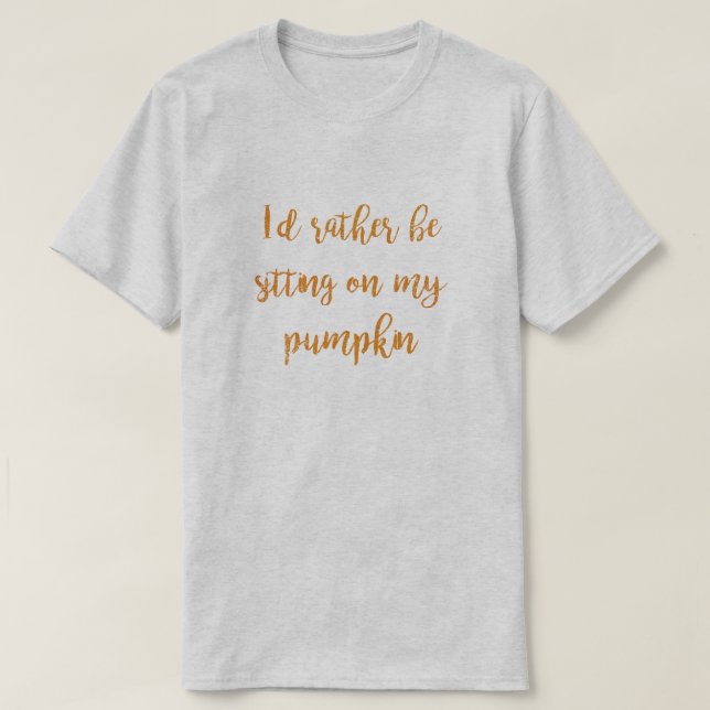 Sentado en mi camiseta de calabaza (Diseño del anverso)