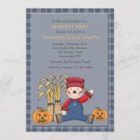 Sentando invitación de espantapájaros