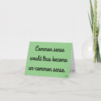 Sentido común - Tarjeta