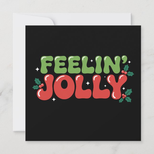 Sentirse Alegre Navidad Xmas Fiesta Retro Groovy (Anverso)