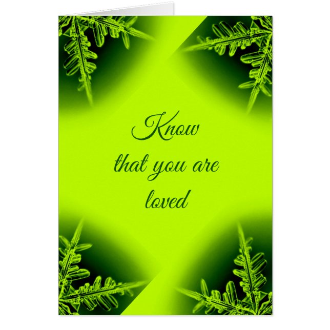 Sepa que le encantan las tarjetas verdes de neón (Frente)