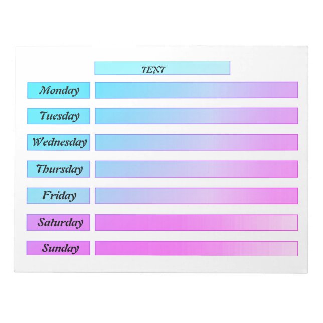 Separar el calendario, crear un bloc de notas con  (Frente)
