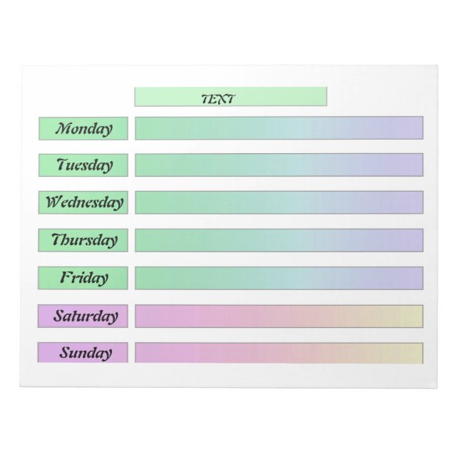 Separar el calendario, crear un bloc de notas con  (Frente)