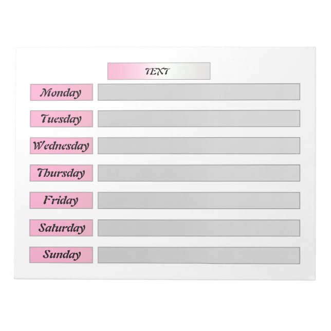 Separar el calendario, crear un bloc de notas con  (Frente)