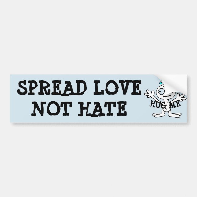 Separe los abrazos del odio del amor no, pegatina (Frente)