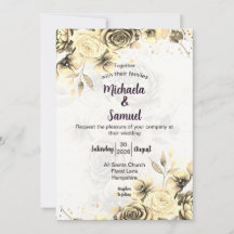 Sepia Rose - Invitación de boda