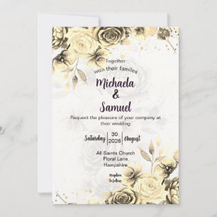 Sepia Rose - Invitación de boda