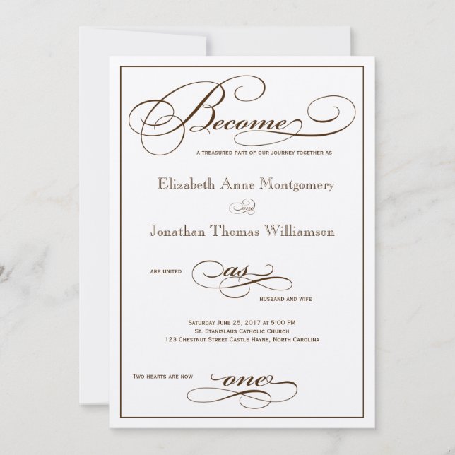Sepia se convierte en una invitación a la boda de  (Anverso)