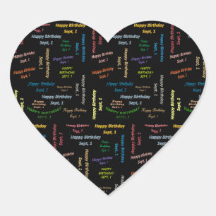 Septiembre, 1 Pegatina de cumpleaños