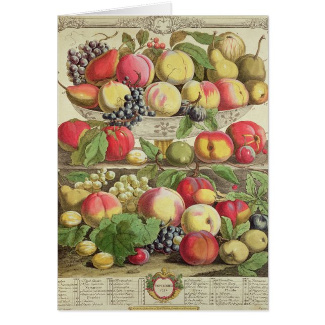 Septiembre, a partir de 'doce meses de las frutas (Frente)