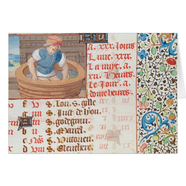 Septiembre: Apisonamiento de las uvas (Anverso (Horizontal))