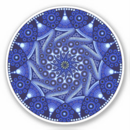 Septiembre Birthstone Sapphire Mandala Pegatina