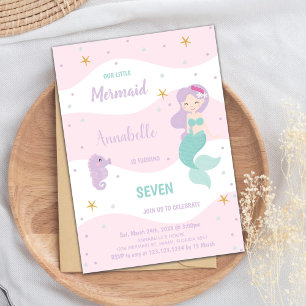 Séptima Invitación a la sirena de cumpleaños