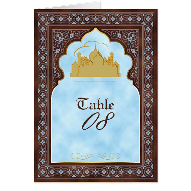 Séptimo cielo - Tarjeta de número de mesa (Frente)