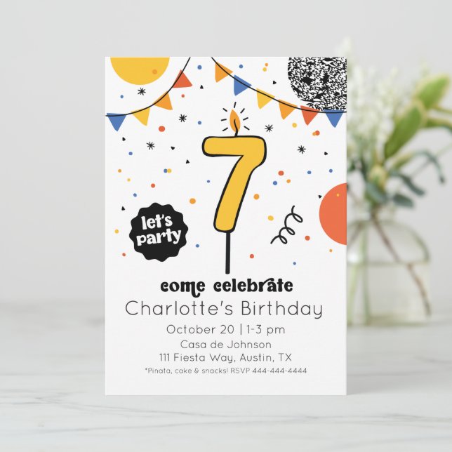 Séptimo Día de la Invitación a Videos de Velas (Anverso de pie)