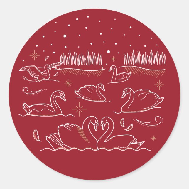 SEPTIMO DÍA DE NAVIDAD / Pegatinas de Navidad (Anverso)