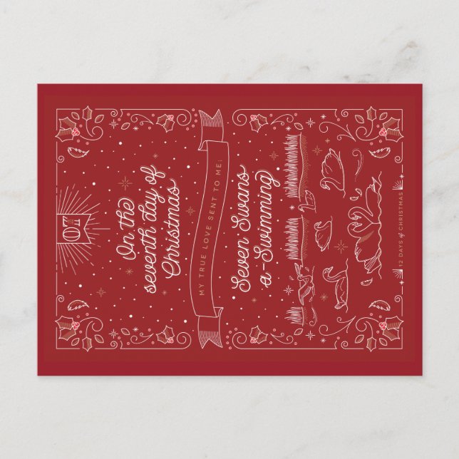 SEPTIMO DÍA DE NAVIDAD / Tarjeta Postal de Navidad (Anverso)