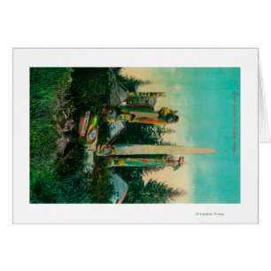 Sepulcros y tótemes indios en Alaska StateState