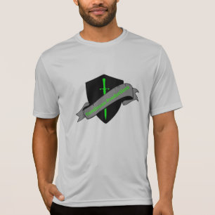 Seque la camiseta apta del logotipo