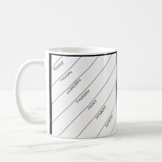 Seque la taza diaria del planificador del borrado