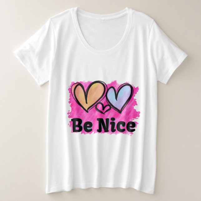 Ser Amable Corazones Acuarela (Anverso del diseño)