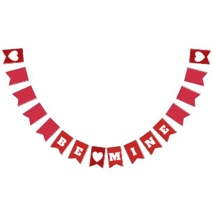 Ser bandera de Bunting del El día de San Valentín 