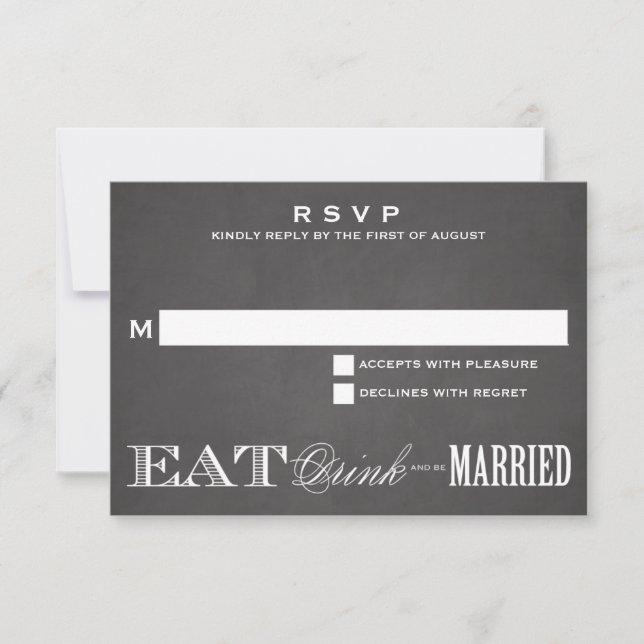 SER CHALKBOARD CASADO | RSVP 3.5 x 5 (Anverso)