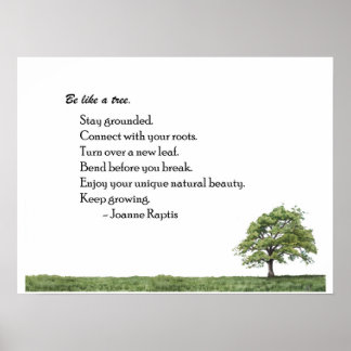 Ser como un árbol de arte mural Inspirador