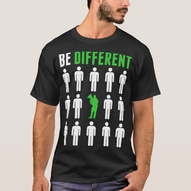 Ser diferente camiseta de músico de Tuba Player (Anverso)