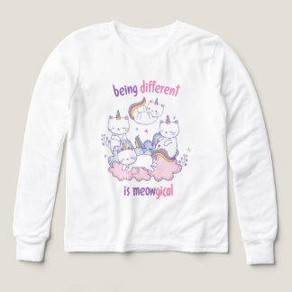 Ser diferente es meowgical Gato unicornio divertid