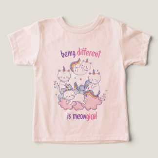 Ser diferente es meowgical Gato unicornio divertid