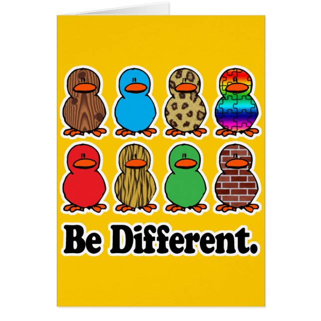 ser diferentes patos de pato divertidos (Frente)
