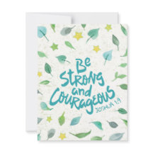 Ser fuertes y valientes postales religiosas