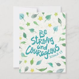 Ser fuertes y valientes postales religiosas
