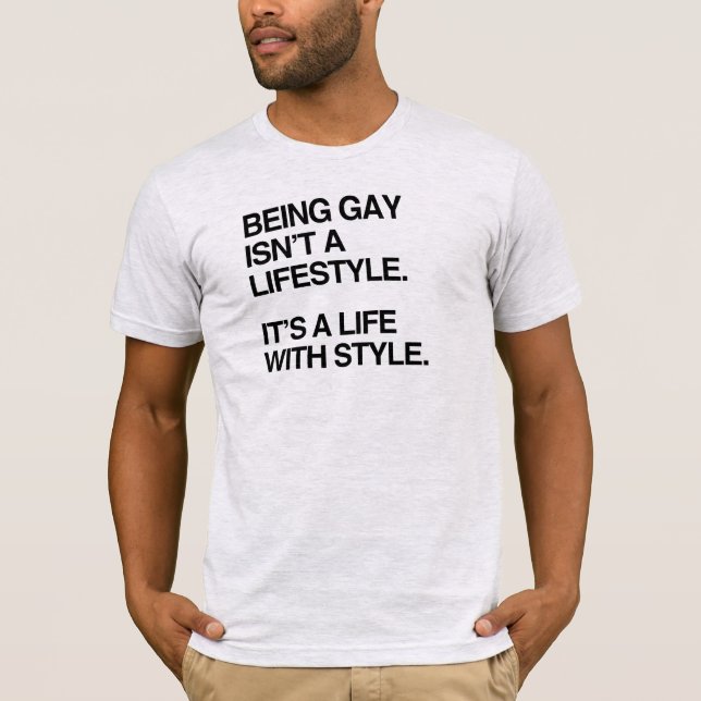 SER GAY NO ES UNA Camiseta DE ESTILO DE VIDA (Anverso)