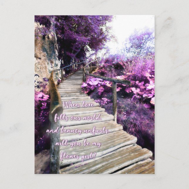 ser mi dama de flores invitación de camino de made (Anverso)