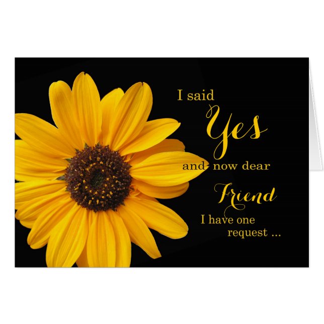 ¿Ser mi dama de honor? ¿Amigo u otra relación (Anverso (Horizontal))