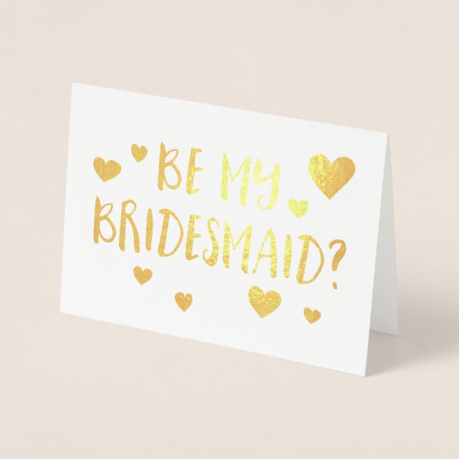 ser mi dama de honor invitación corazones bokees (Anverso)