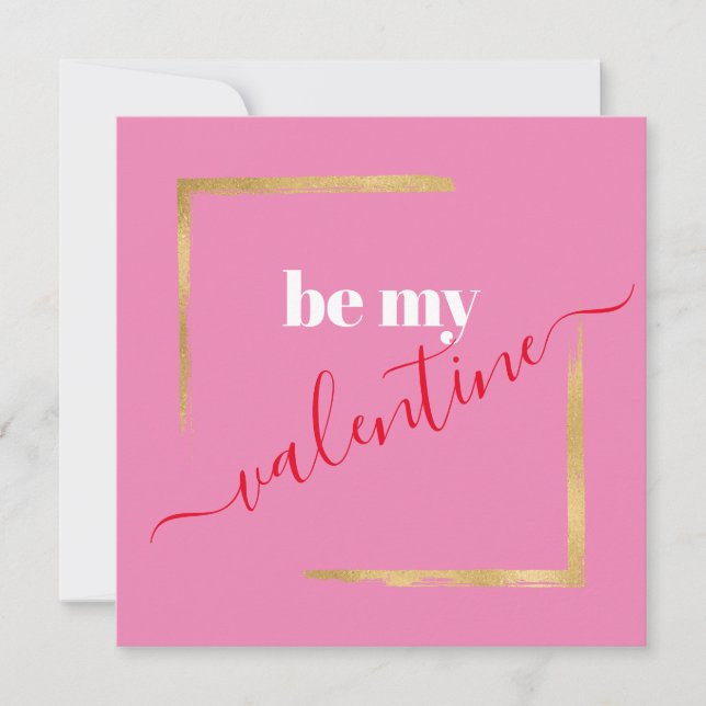 Ser mi tarjeta de tipografía rosa de Personalizado (Anverso)