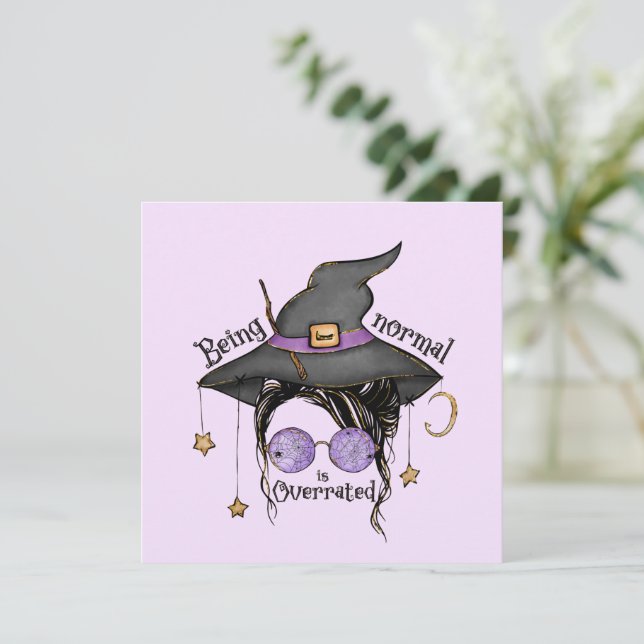 Ser Normal Es Sobrevalorado - Quirky Witch Hallowe (Anverso de pie)