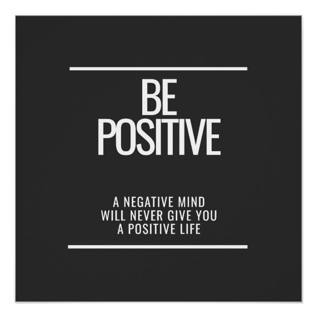 Ser Poster brillante positivo - Arte Motivacional  (Anverso)