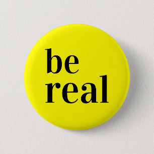 Ser real botón Pin amarillo