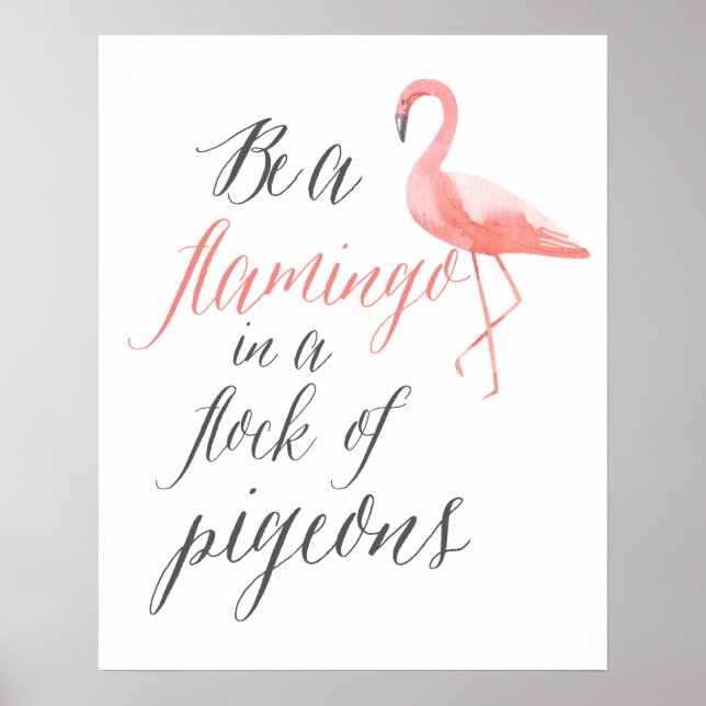 Ser un flamingo | impresión de flamingo | decoraci (Frente)