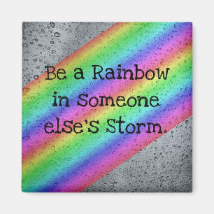 Ser un imán Inspirador de citas con arcoiris