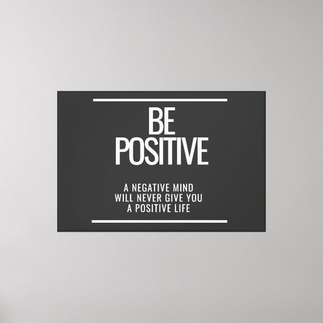Ser un lienzo enmarcado positivo (Anverso)