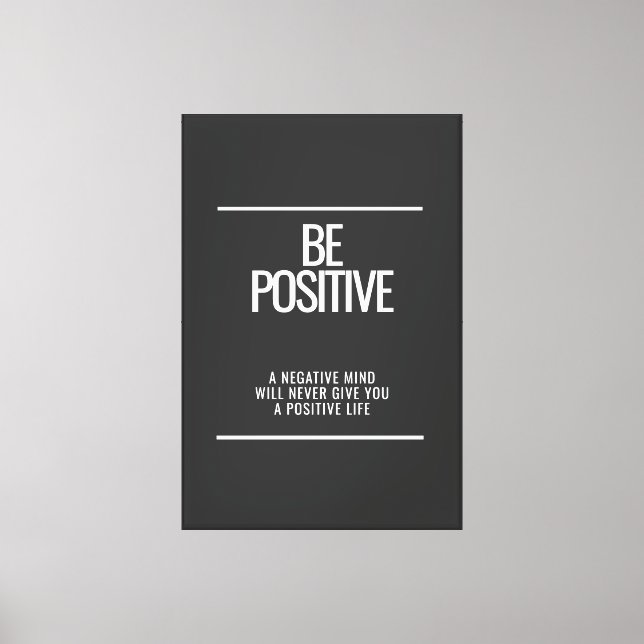 Ser un lienzo enmarcado positivo (Anverso)