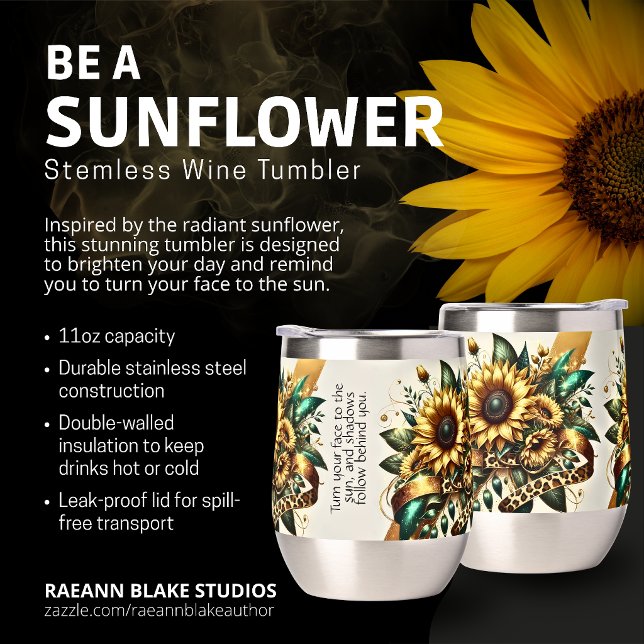 Ser un vaso para vino sin tallo de girasol (Subido por el creador)
