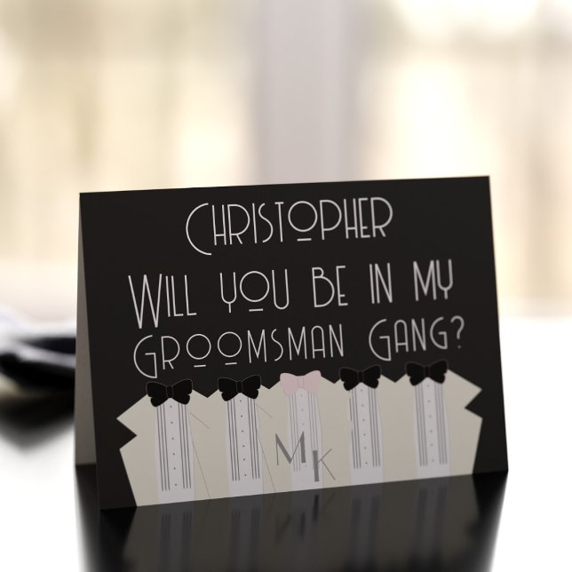 Ser Una De Mis Tarjetas De Propuesta De Solicitud  (For all your Groomsmen in your Gatsby Wedding Party. Just add their name )